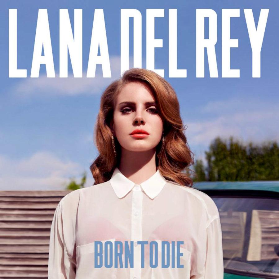Lana Del Rey pouts on the cover of her new album Born to Die.