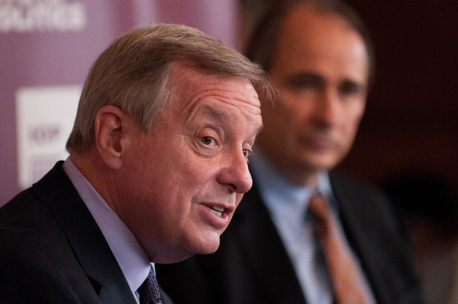 Senator+Durbin+discusses+his+campaign.+Durbin+held+an+IOP+sponsored+discussion+on+Tuesday.