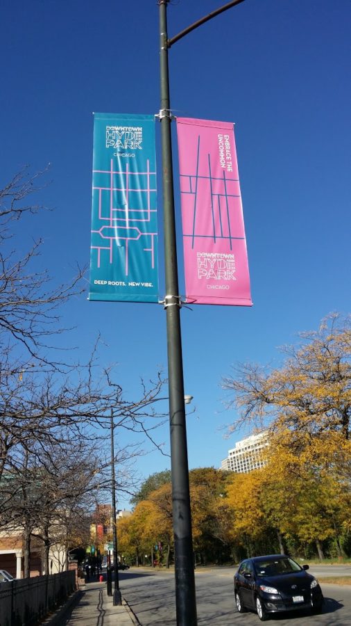 New banners on 53rd Street read “Embrace the Uncommon,” and “Deep Roots. New Vibe.”