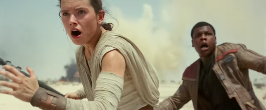 New protagonists, old tricks: Rey and Finn (played by newcomers Daisy Ridley and John Boyega) dash breathlessly into the spotlight.