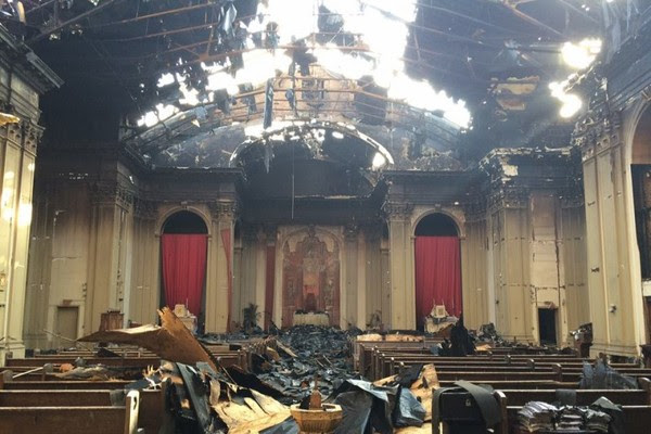 Shrine of Christ the King church will be demolished following damage from a fire in October. 