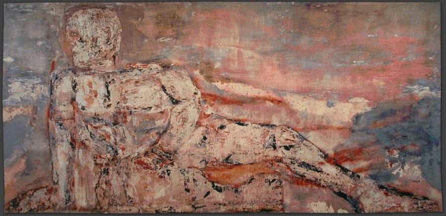 Leon Golub’s dreamlike Reclining Youth (1959) is currently on display at the Smart Museum. 