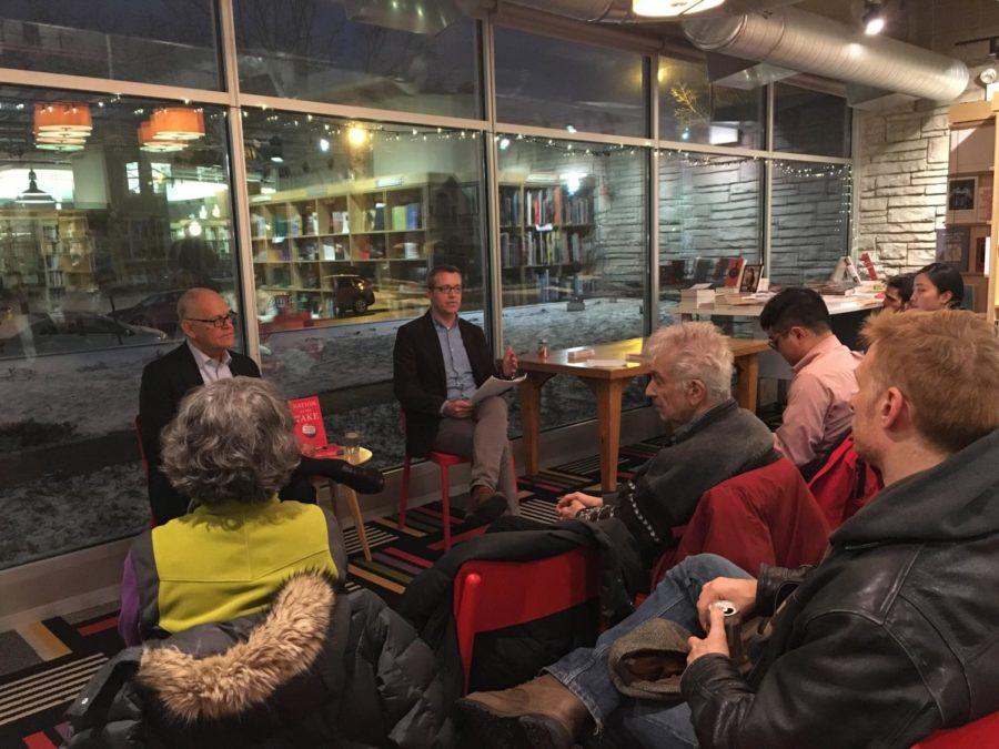 Wendell Potter and Nick Penman speak at the Seminary Co-Op Bookstore introducing their new book Nation on the Take.