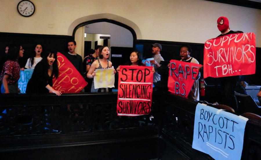 In May, students staged a protest in the Reynolds Club outside the opening night performance of a TAPS-sponsored play that was directed by the plaintiff.