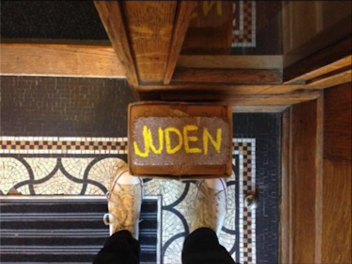 The image of the brick with the word “Juden” was accompanied on Facebook by a caption reading “Nothing says ‘Welcome back to school’ quite like this…”
