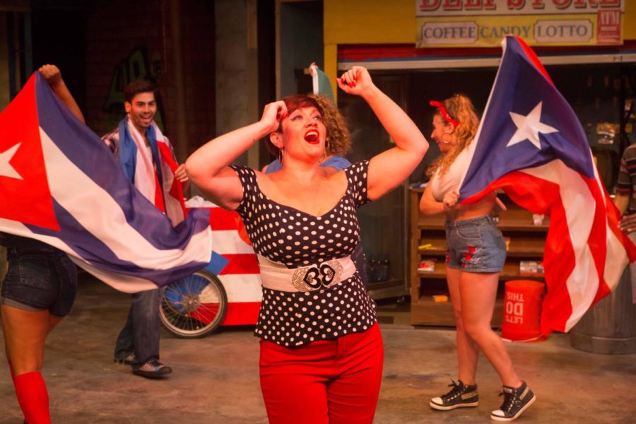 Missy Aguilar as Daniela and the cast of In The Heights perform Carnaval Del Barrio.