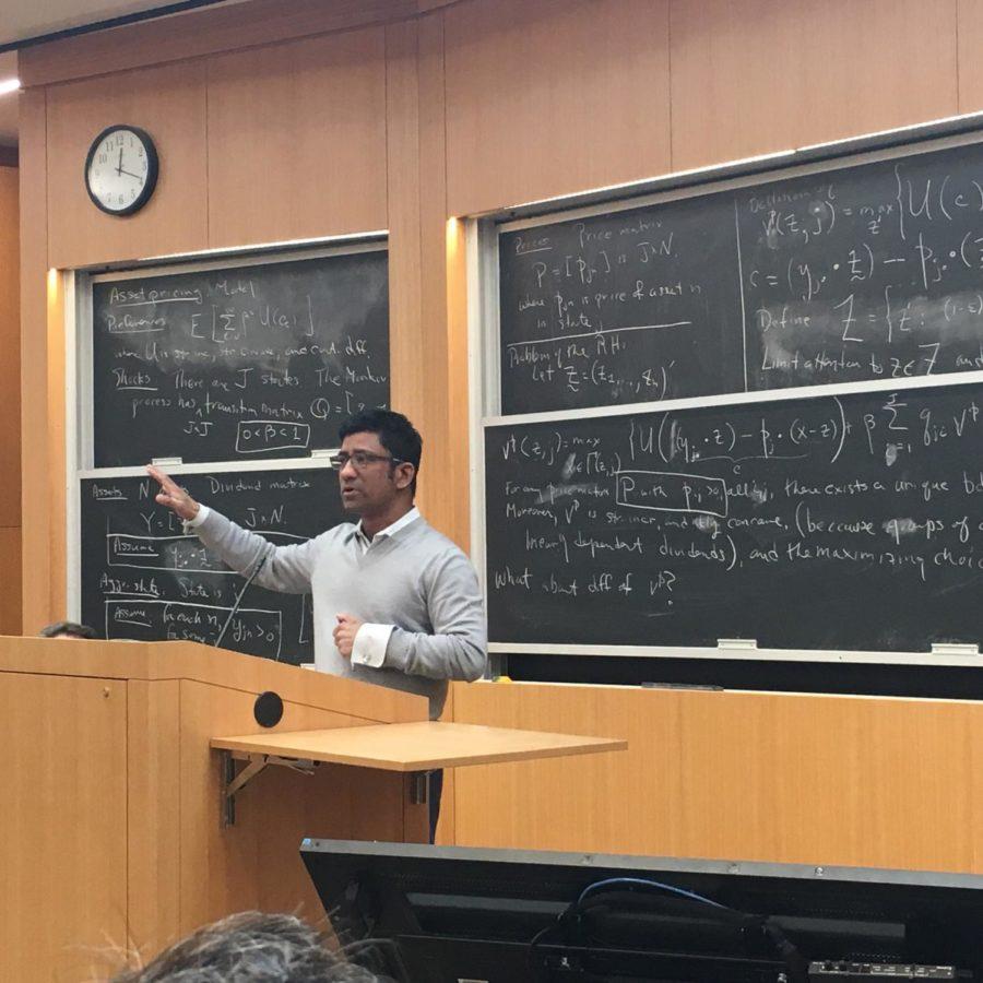 Law Professor Aziz Huq laid out the legal situation to a packed lecture hall yesterday, during a time slot that was to be filled by a Iranian-Canadian professor.