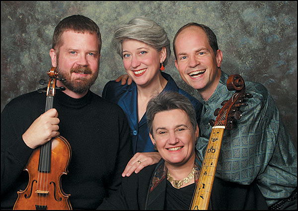 The original members of the Newberry Consort (David Douglass, Ellen Hargis, Mary Springfels, and Drew Minter) reunite for a concert at Logan Center.