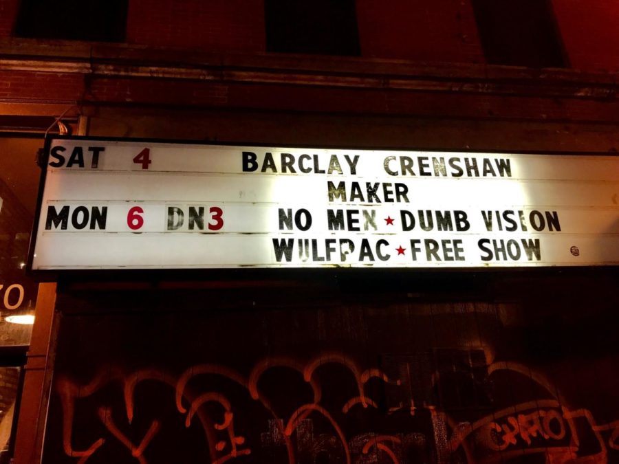 Barclay Crenshaw played Double Door music club last Saturday.
