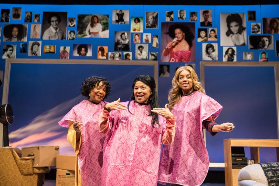 Bell Grand Lake (Jacqueline Williams), First Lady (Linda Bright Clay), and Normal Beverly (Camille Robinson) harmonize at the hair salon.