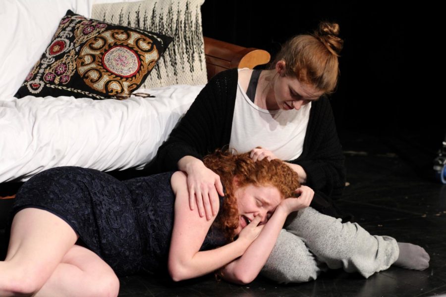In the play, Kat (Emma Maltby) and Sam (Margaret Glazier) face the joys and pains of growing up.