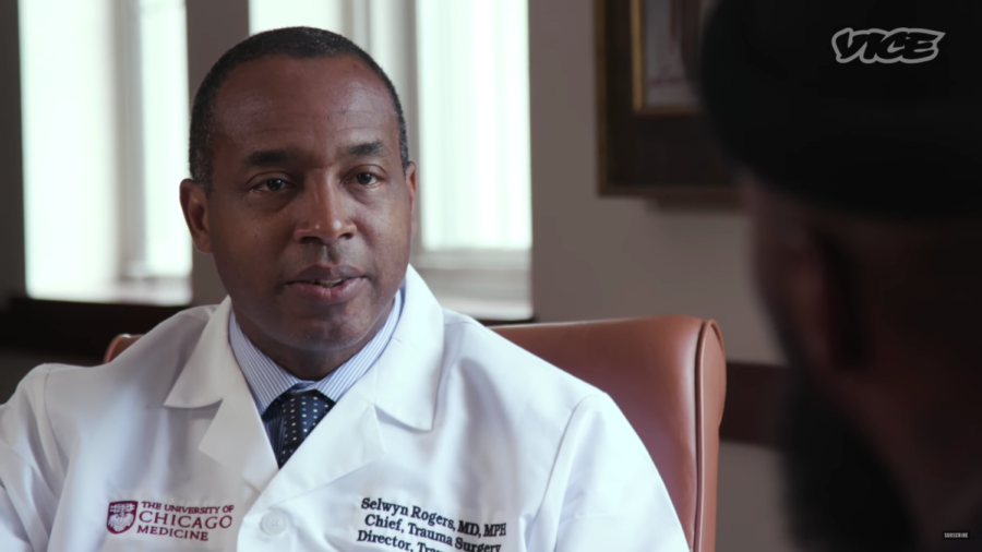Trauma Director Selwyn Rogers is featured in a Vice segment about Ujimaa Medics, an organization that has been training young people to treat gunshot wounds on the street due, in part, to the lack of a trauma center on the South Side.