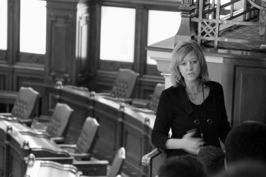 Republican candidate for Illinois governor, Jeanne Ives, at the Illinois Statehouse.