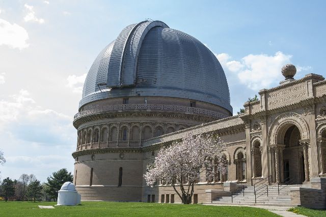 The main building at Yerkes Observatory, located in Williams Bay, Wisconsin