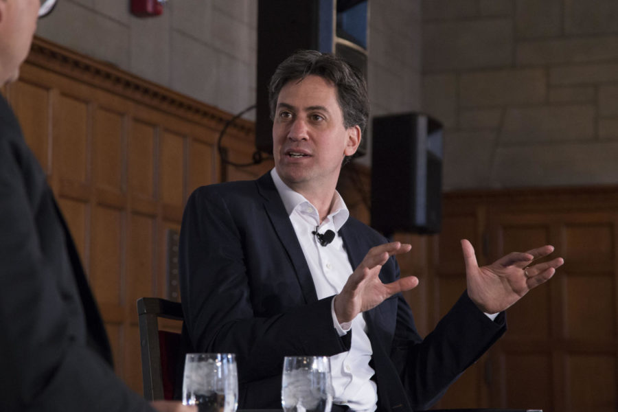 Ed Miliband, former Leader of Britains Labour Party, spoke at the Quadrangle Club last Tuesday.