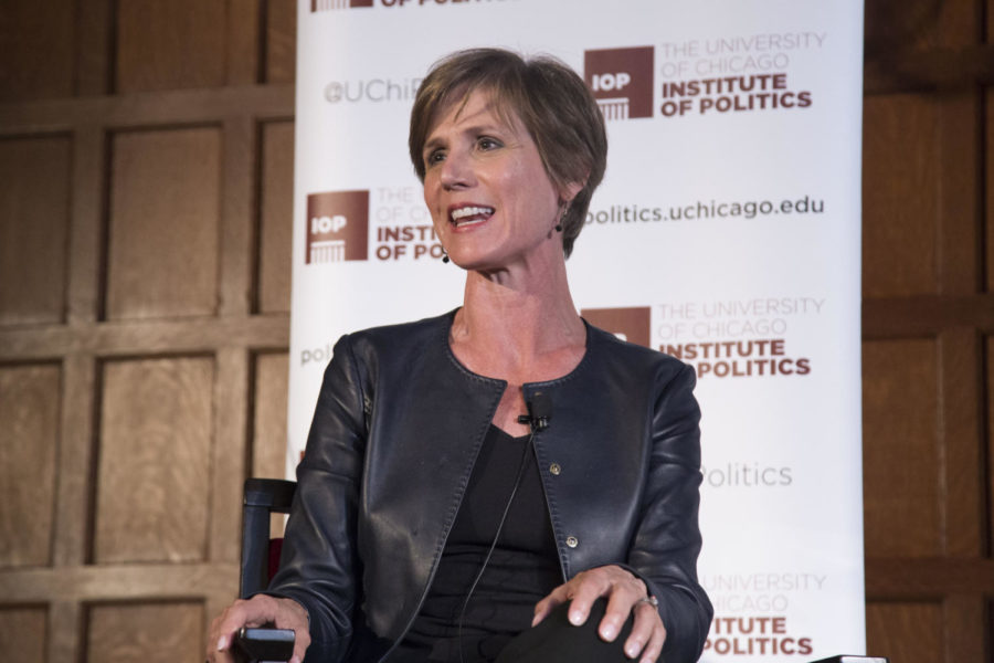 Former+Attorney+General+Sally+Yates+speaks+at+an+IOP+event.