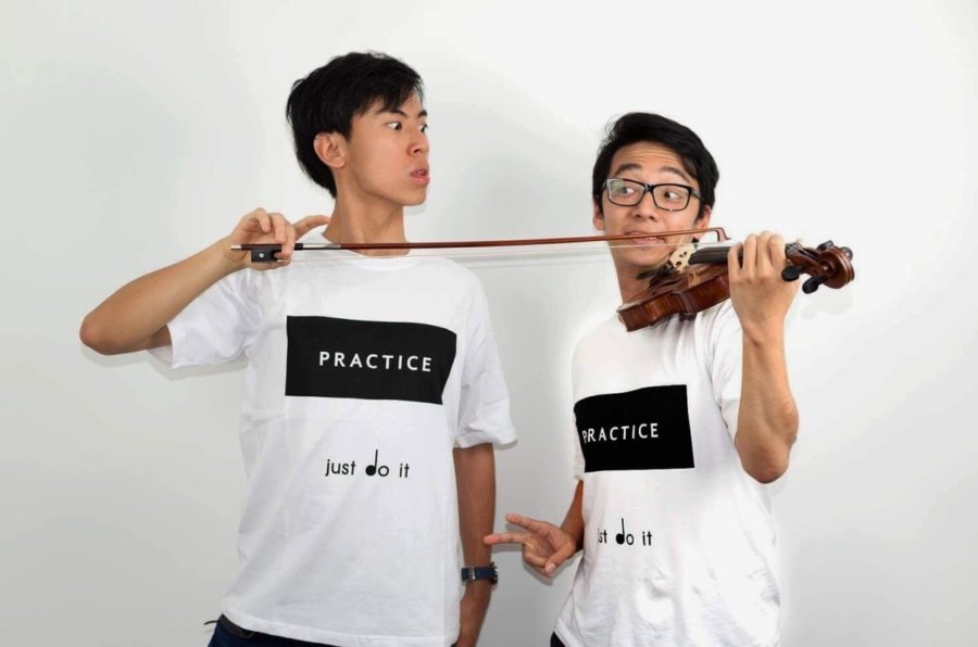 Eddy Chen (left) and Brett Yang (right) form the Australian comic/musician duo TwoSet Violin.