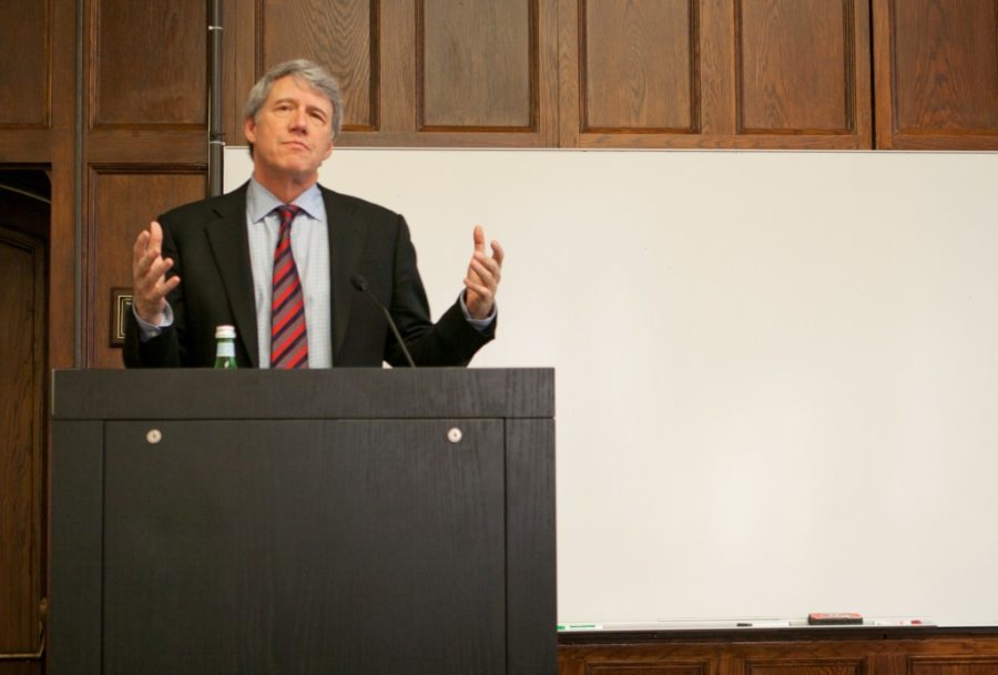 Law professor Geoffrey Stone gave a lecture in Swift Hall in 2012.