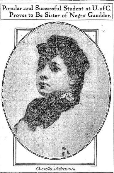 Cecilia Johnson, as depicted in a June 1907 issue of the Chicago Tribune.