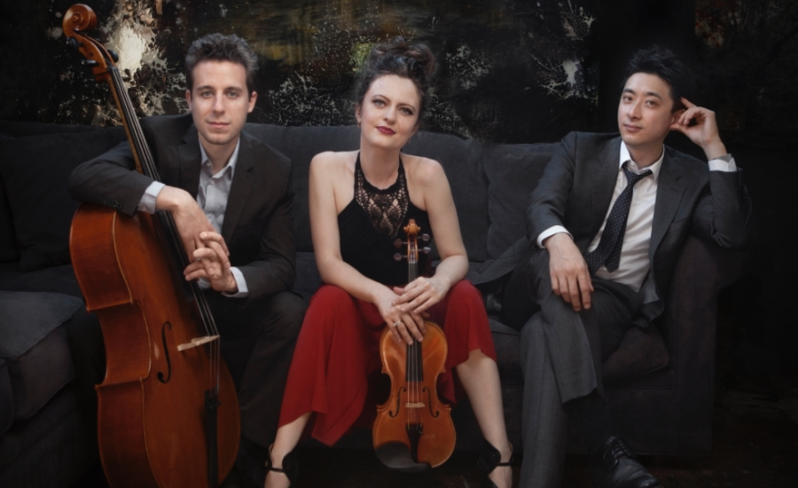 (left to right) Ross Gasworth, Iryna Krechkovsky, and Kevin Kwan Loucks of Trio Céleste.