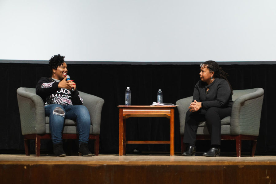 The discussion featured BLM activist Patrice Cullors and Professor Cathy Cohen.