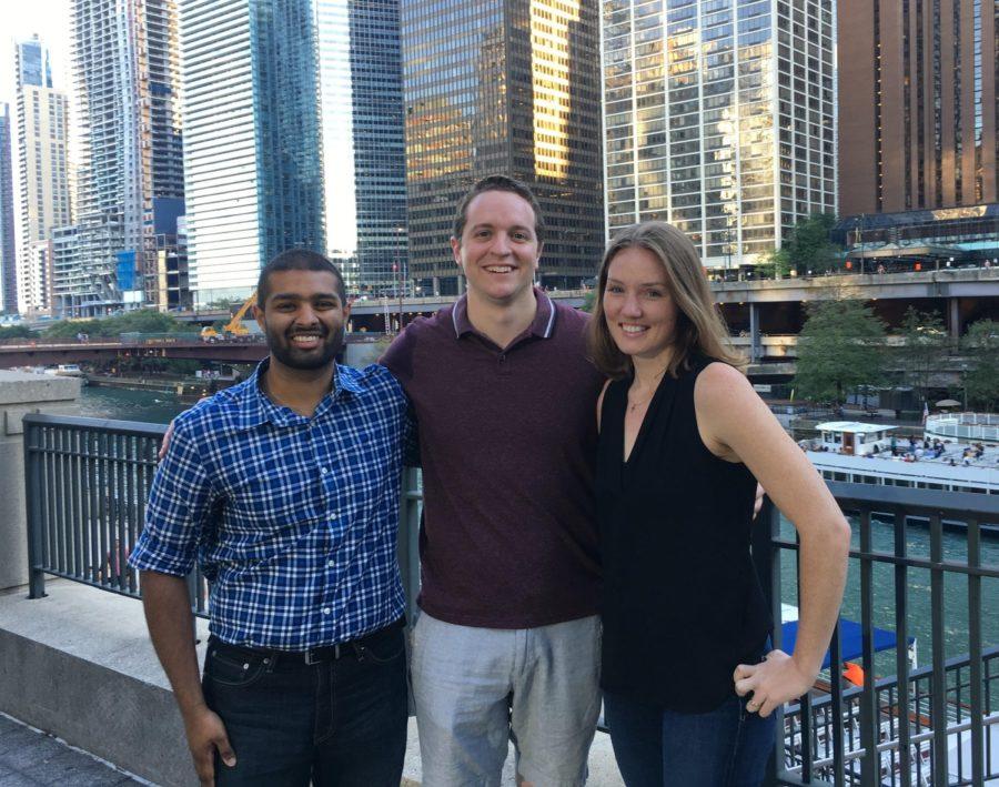 The founders of MeaningFull Meals. From left: Ashray Reddy, Connor Blankenship, and Rebekah Krikke.