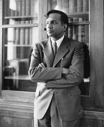 Astrophysicist Subrahmanyan Chandrasekhar. Photo courtesy of the University of Chicago Photographic Archive.