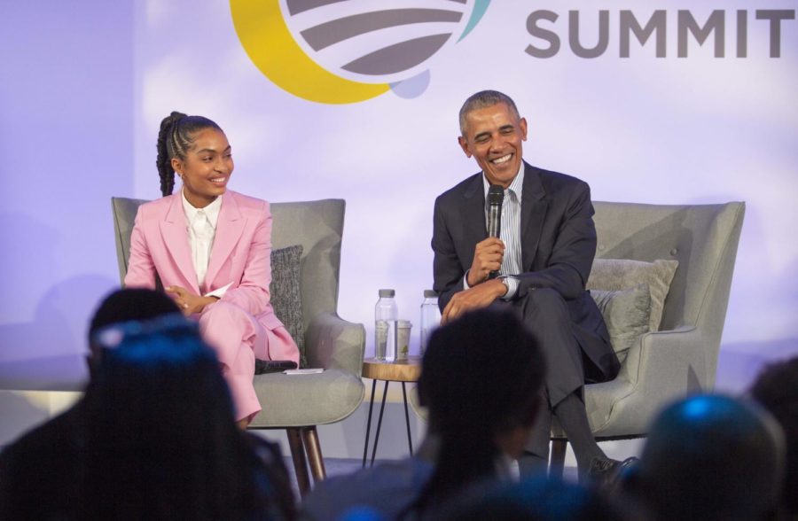 President+Obama+and+Yara+Shahidi+at+the+Obama+Foundation+Summits+closing+panel+on+Tuesday.