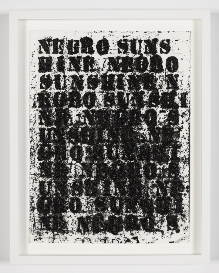 Glenn Ligons text-based art is among the works on view at Stony Island Arts Bank.