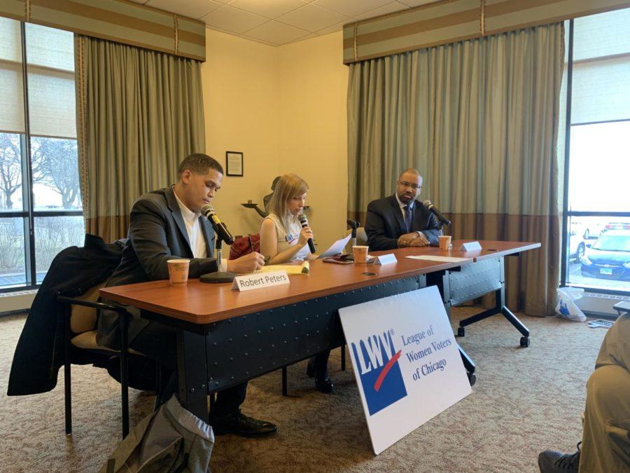 Incumbent+Sen.+Robert+Peters+and+challenger+Ken+Thomas+participated+in+a+candidate+forum+for+the+13th+District+of+Illinois+Senate+hosted+by+the+League+of+Women+Voters-Chicago.