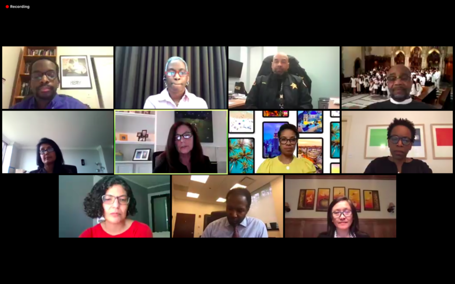 Panelists+at+a+webinar+hosted+on+Thursday+evening+by+Provost+Ka+Ye+Lee%2C+%E2%80%9CTaking+a+Stand+Against+Racism%3A+Our+Shared+Values+and+Responsibilities.%E2%80%9D