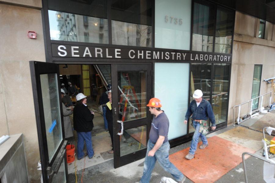 Searle Chemistry Lab under construction in 2009.