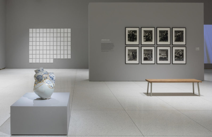 Installation view, Take Care, 2020, Smart Museum of Art. Photo by Michael Tropea.