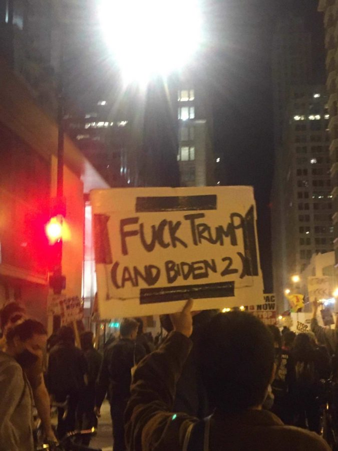 A+sign+at+a+Defend+the+Vote+protest+downtown+expresses+one+demonstrators+discontent+with+both+major+party+presidential+candidates.