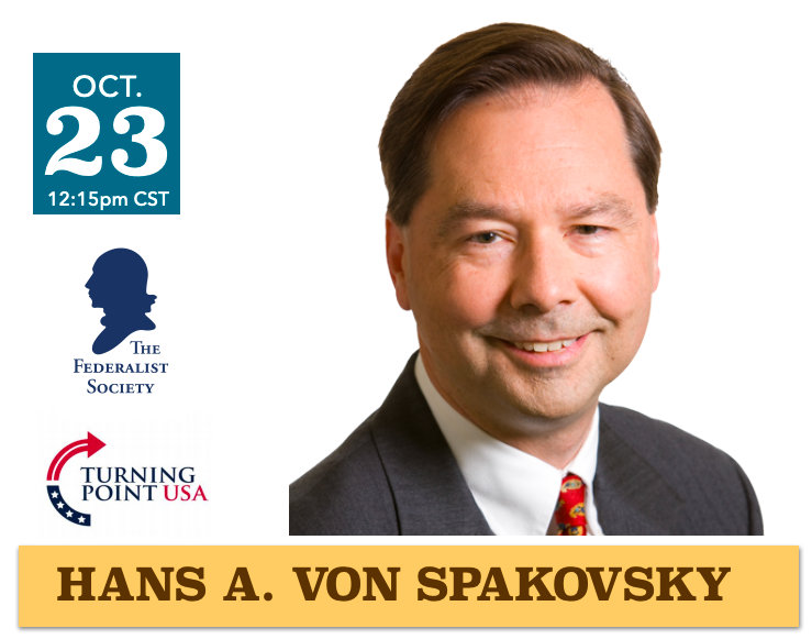 Hans+Von+Spakovsky+spoke+at+a+virtual+University+of+Chicago+Law+School+event+on+October+23rd.