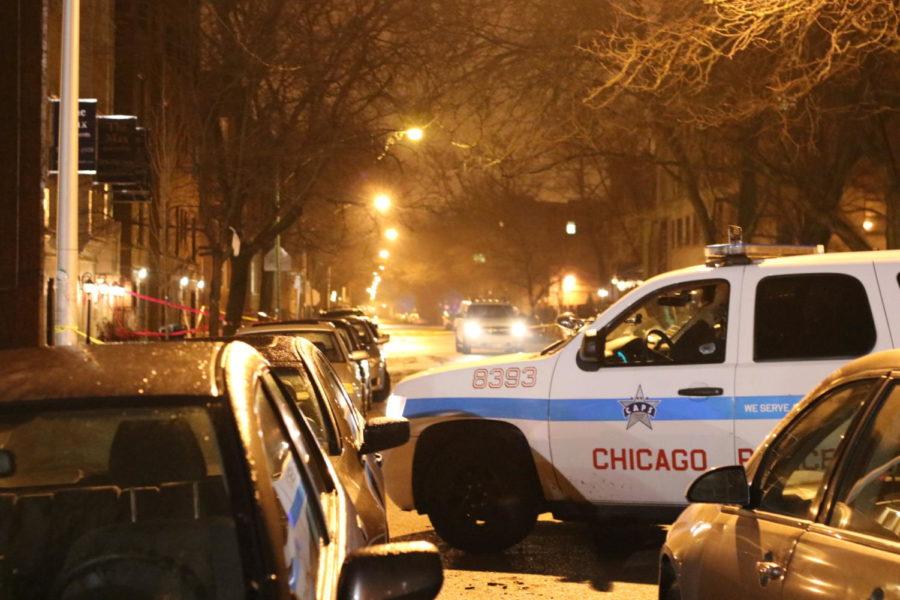 CPD+presence+and+police+tape+at+the+scene+of+a+shooting.