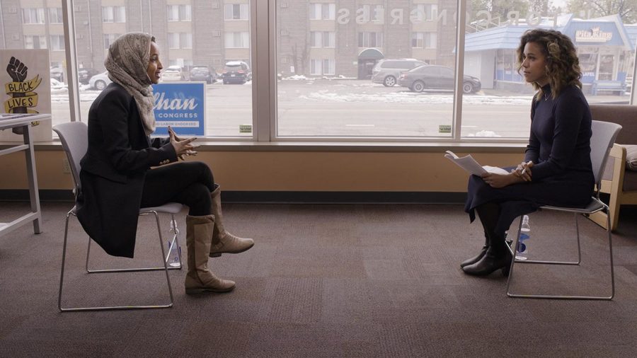 Alexi McCammond interviews Rep. Ilhan Omar (D-Minn.) about police brutality for Axios on HBO.