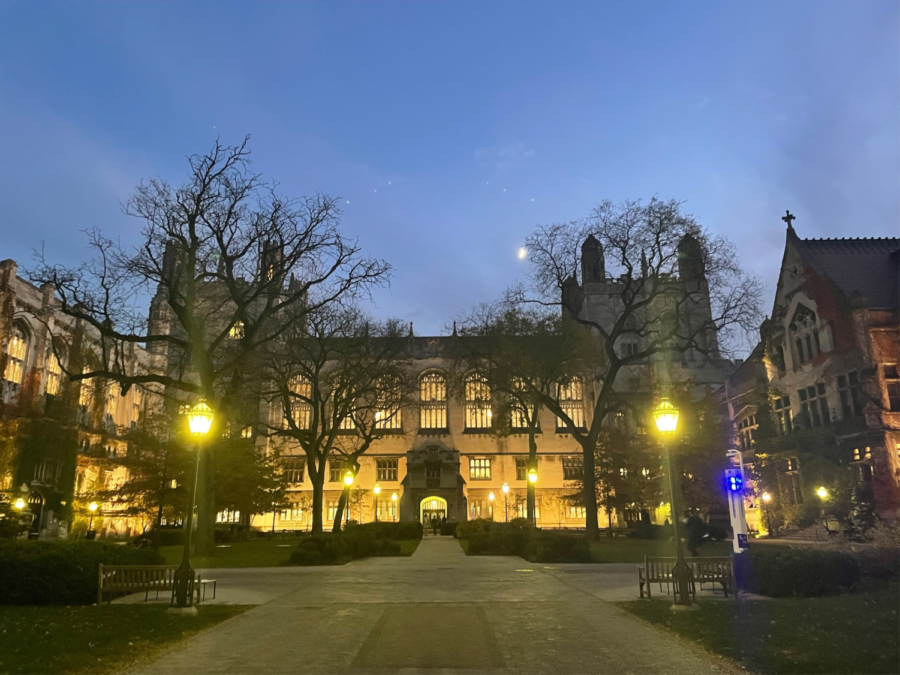 Fall evening on campus