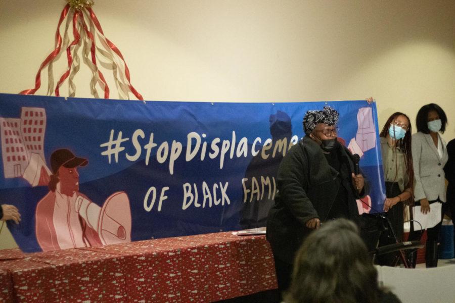 During a town hall on Saturday, speakers protested gentrification resulting from the construction of the Obama Presidential Center in Jackson Park.