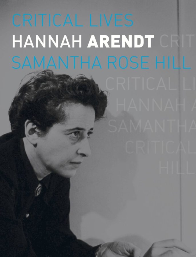 The cover of Samantha Rose Hills new biography on philosopher and political theorist Hannah Arendt, which is titled Hannah Arendt.