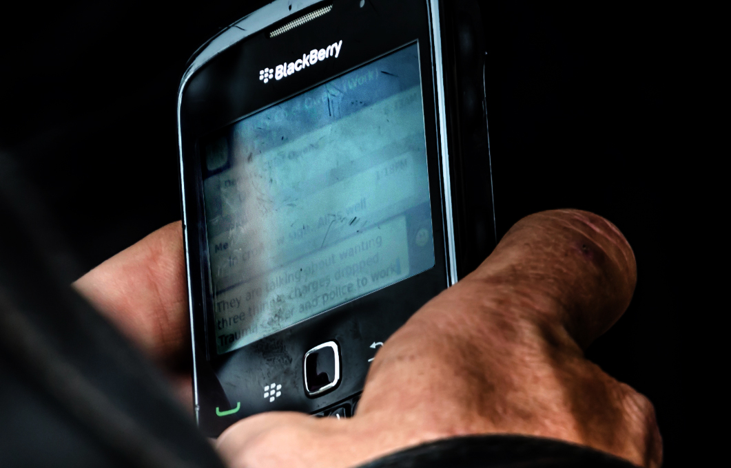 A photo of Marcellis's phone reveals her conversation with Deputy Owens.  She types, 