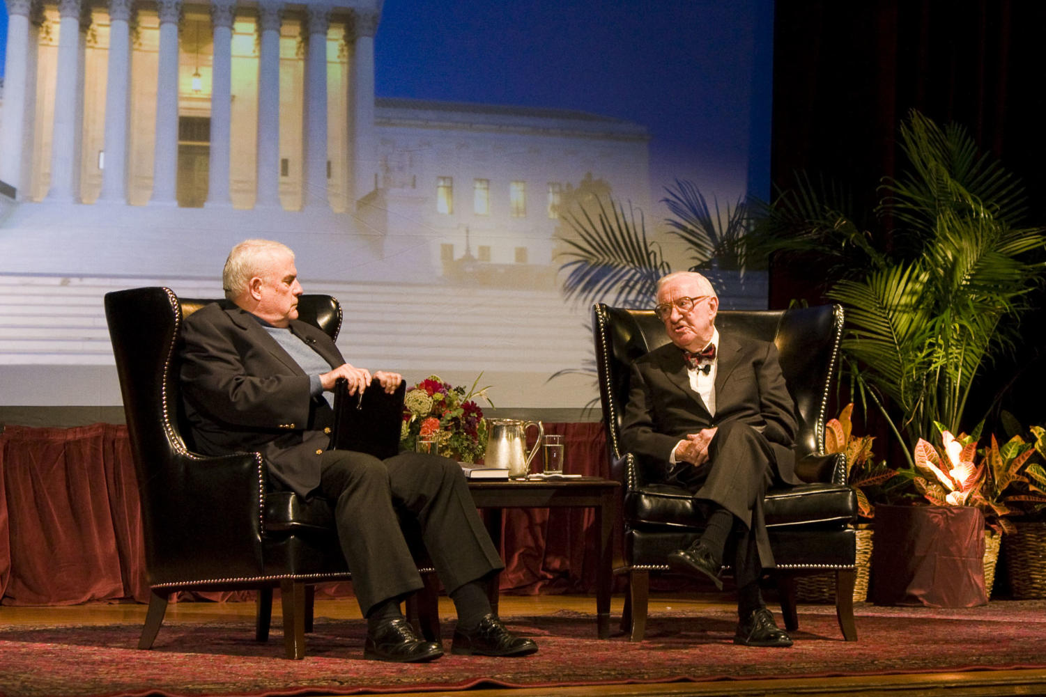 Former Supreme Court justice John Paul Stevens, AB'41, speaks at International House on Tuesday evening.