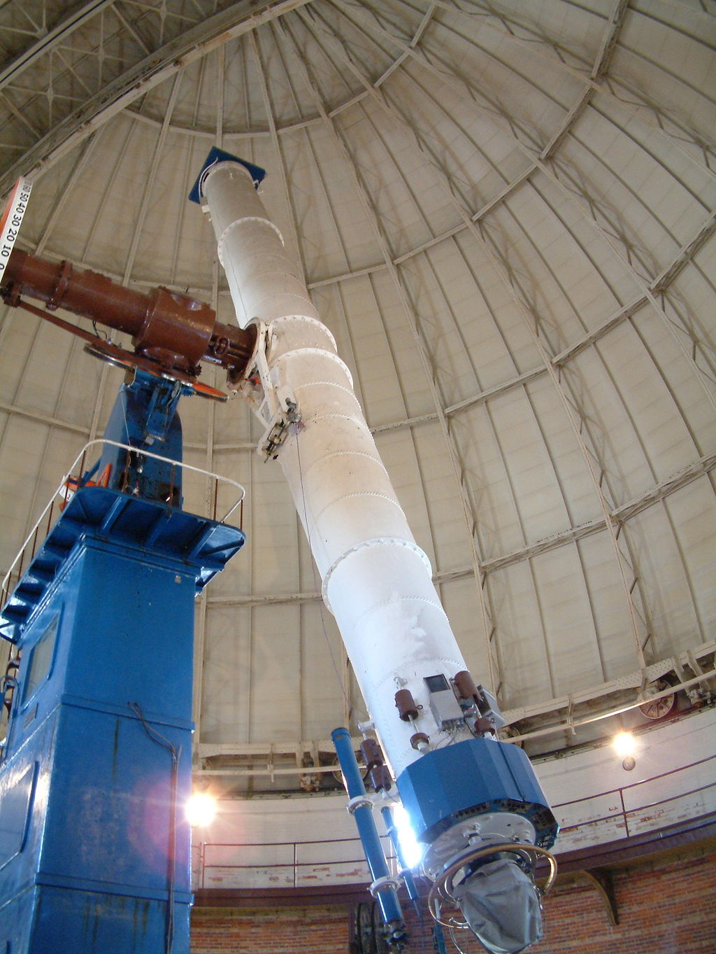 The 40-inch refracting telescope at Yerkes, the world's largest ever used for astronomy