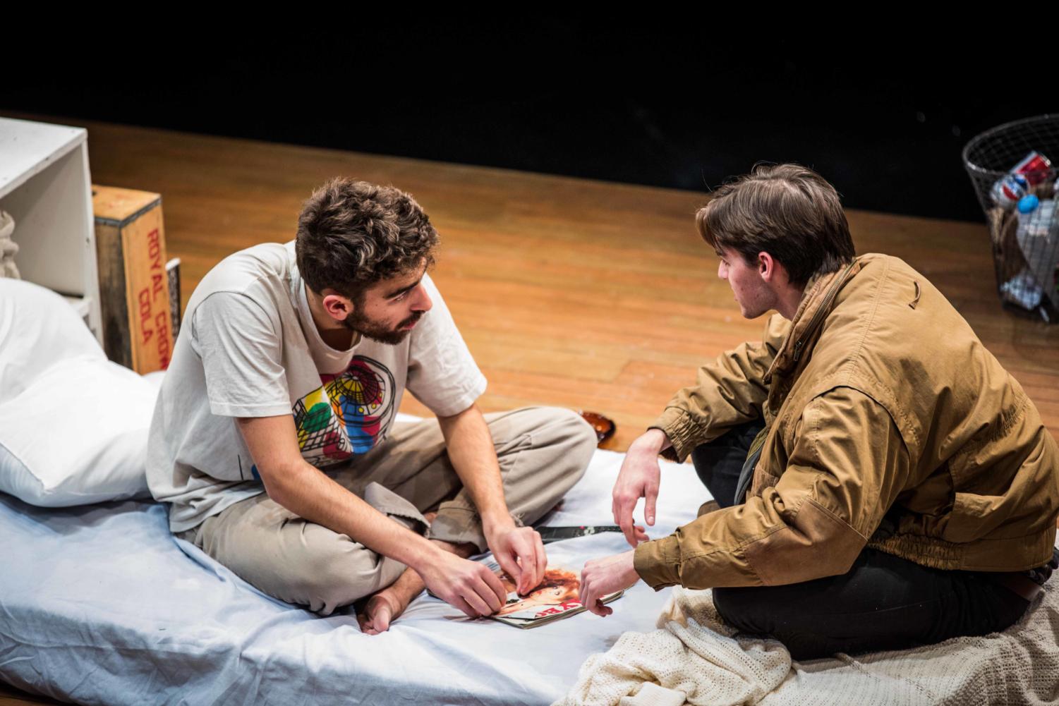 Fourth-years Alex Stein (left) and Connor Settlemire perform in University Theater and Theater and Performance Studies' version of This is Our Youth.