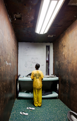 Juvenile-in-Justice, currently on display at the Gage Gallery, documents juvenile incarceration in America through photographs and interviews.