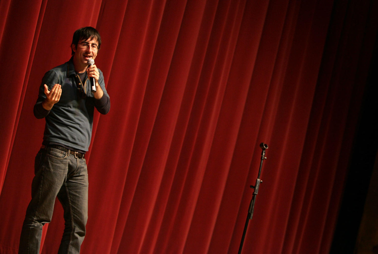 Comedian and Daily Show Senior Correspondent John Oliver performs standup at Mandel Hall on Saturday night.