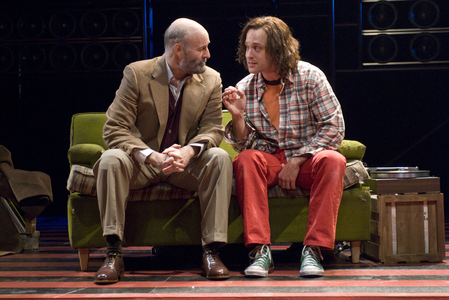Pictured in Goodman Theatre's production of Rock 'n' Roll by Tom Stoppard, directed by Charles Newell are (l to r) Stephen Yoakam (Max) and Timothy Edward Kane (Jan). Rock 'n' Roll begins performances on May 2 (Opening Night is May 11) and runs through June 7 in the Goodman's Albert Theatre.