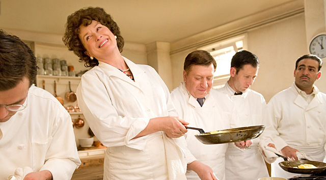 Meryl Streep (center) as Julia Child in Julie and Julia.