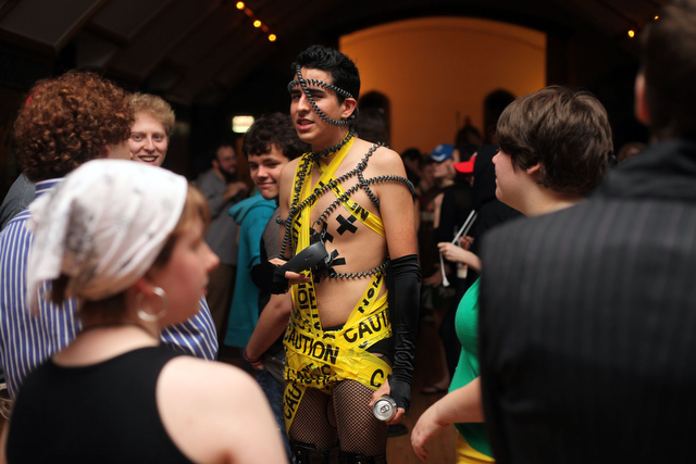 Queers and Associates' annual drag ball Genderfuck was held at the the third floor theatre in Ida Noyes Hall on Saturday.  Attendees were encouraged to wear whatever they'd like; second-year Jeremy Saxon chose to dress in a Lady Gaga inspired outfit.