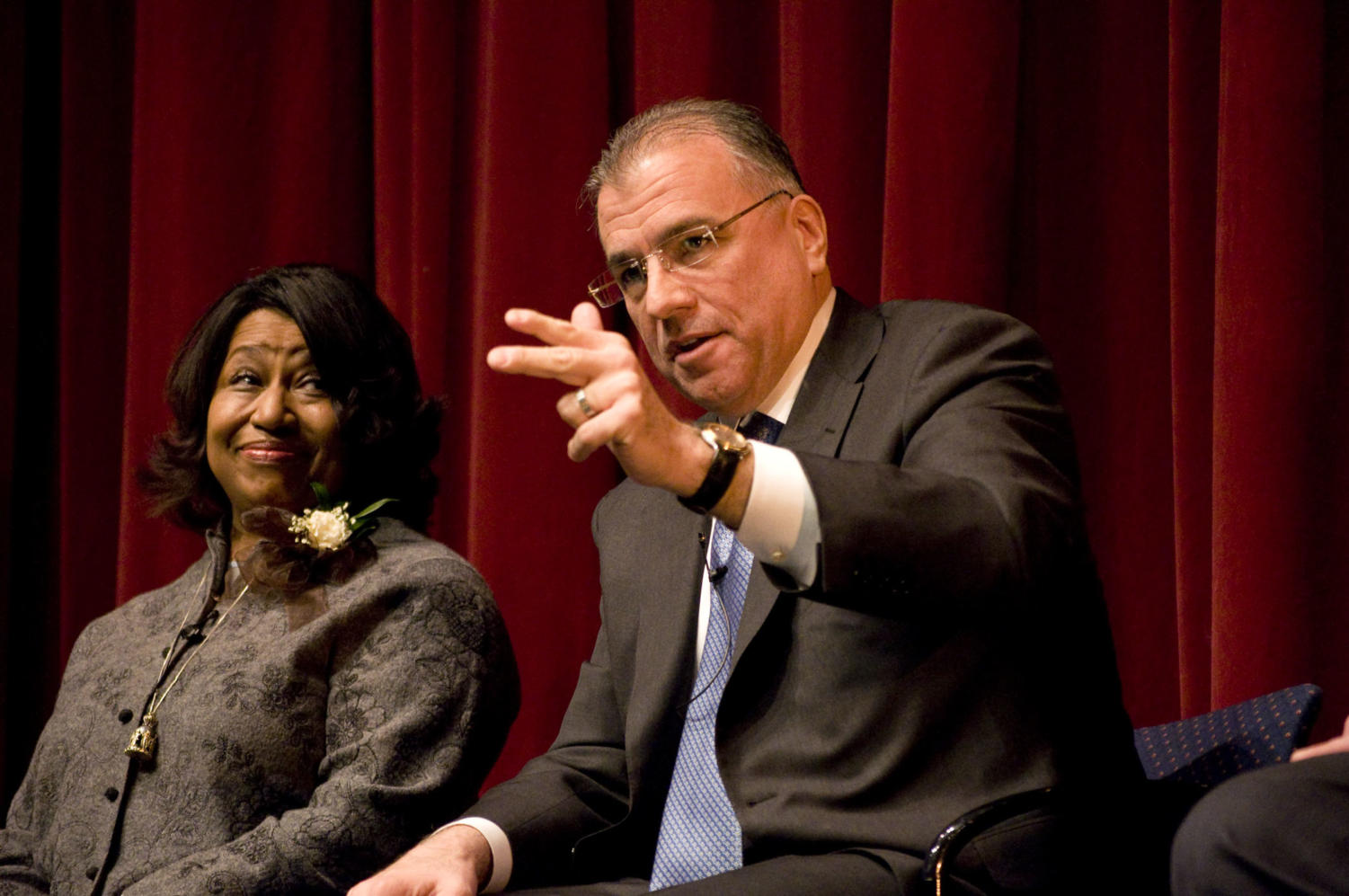 Gery Chico spoke about his plans for Chicago during the mayoral debate at the Dusable Museum on Wednesday night.